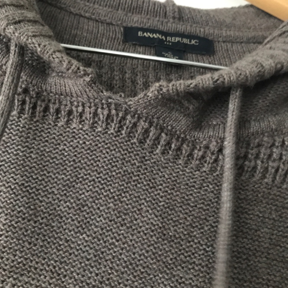 Banana Republic Rabbit Hair Hooded Oversized Soft Sweater Luxury Minimalist - Picture 4 of 7